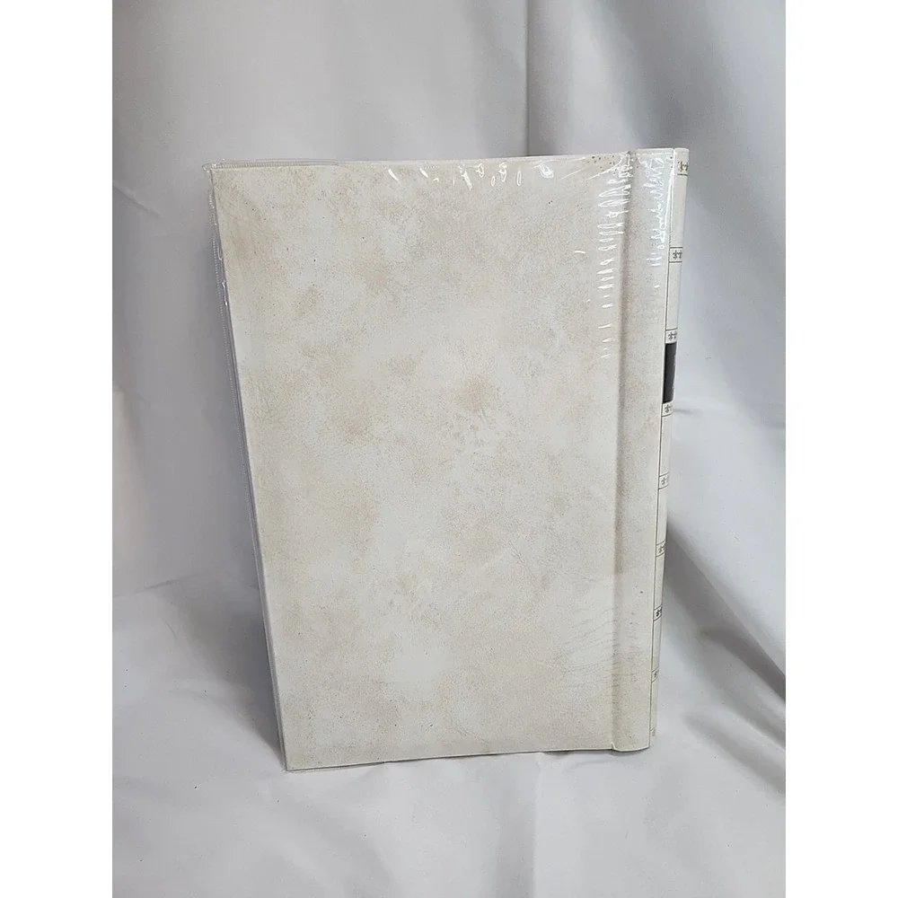 Vintage 1983 Pioneer Japan 300 Photo Album White Gold Marble Leatherette‎ BDP-35